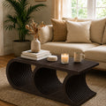 Heritage Solid Wood Coffee Table with Open Shelf Storage