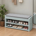 Calvion Solid Wood 2-Tier Shoe Storage Bench