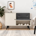 Veymont Solid Wood Shoe Storage Bench with Cabinet